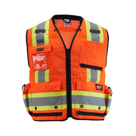 Milwaukee Tool Class 2 Surveyor's High Visibility Orange Safety Vest - S/M 48-73-5165
